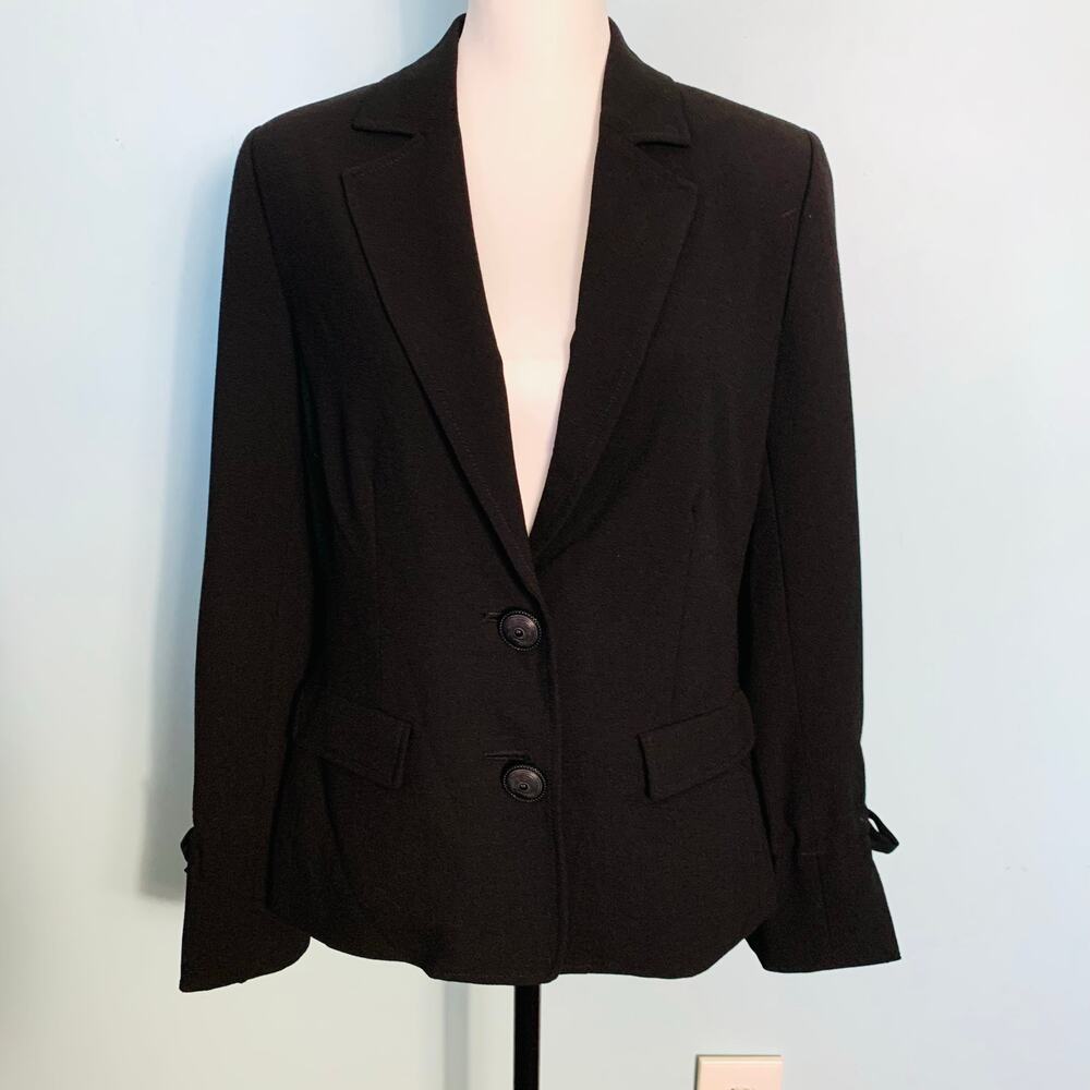 Nanette Lepore Black Blazer with Tie Sleeves Size 6
